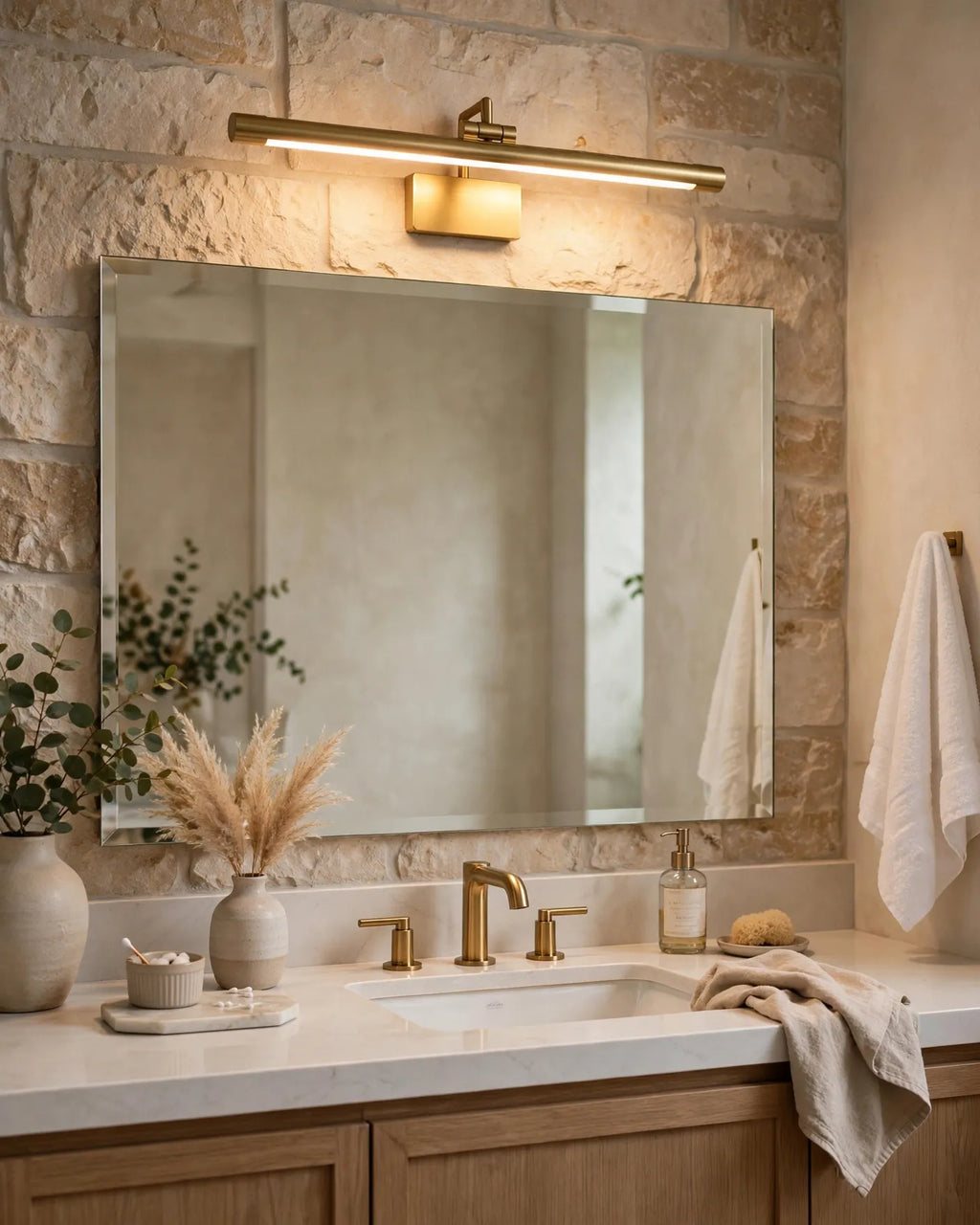 (TLD) Premium Gold LED Vanity Mirror Light