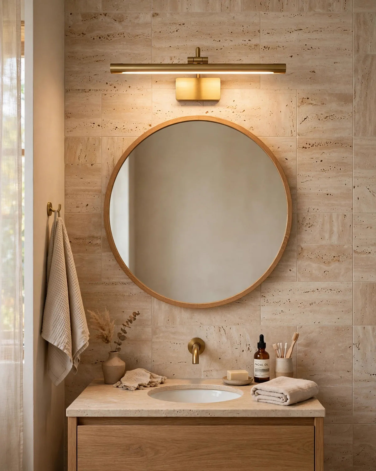 (TLD) Premium Brass LED Vanity Mirror Light