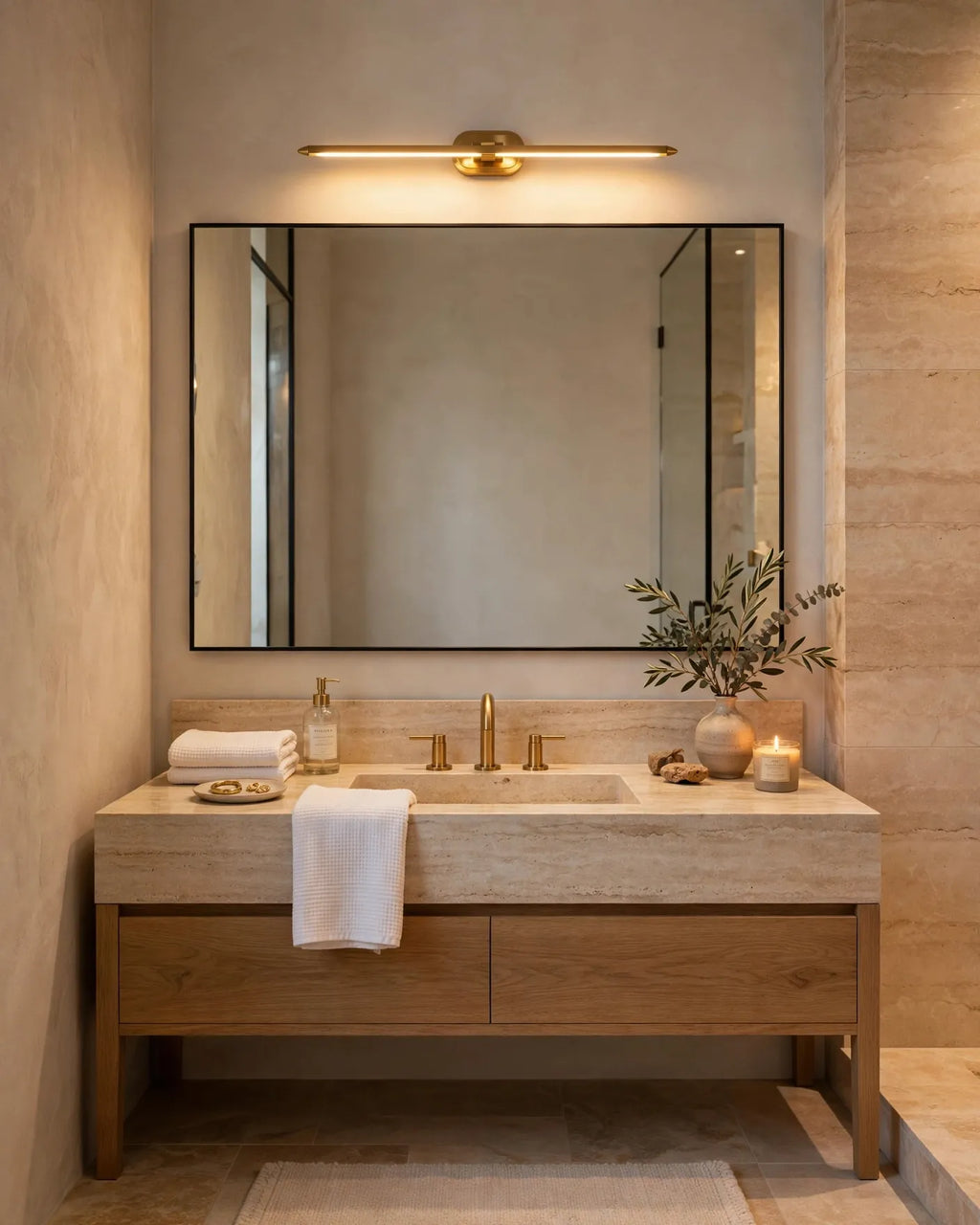 (TLD) Ultra Slim Gold Pencil Mirror Light