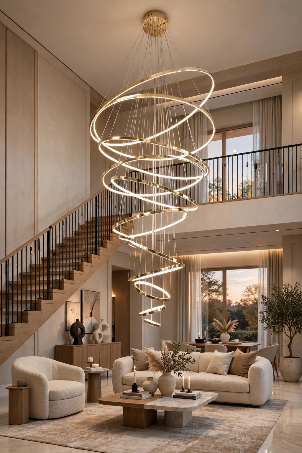 (TLD) Vortex Ring Double Height Chandelier