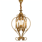 (TLD) REGAL Gold Curved Frame Chandelier