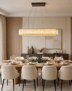 (TLD) CRYSTAL LOOP Oval Golden Chandelier