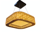 (TLD)  DIAMOND Square Crystal Halo Chandelier 500 MM