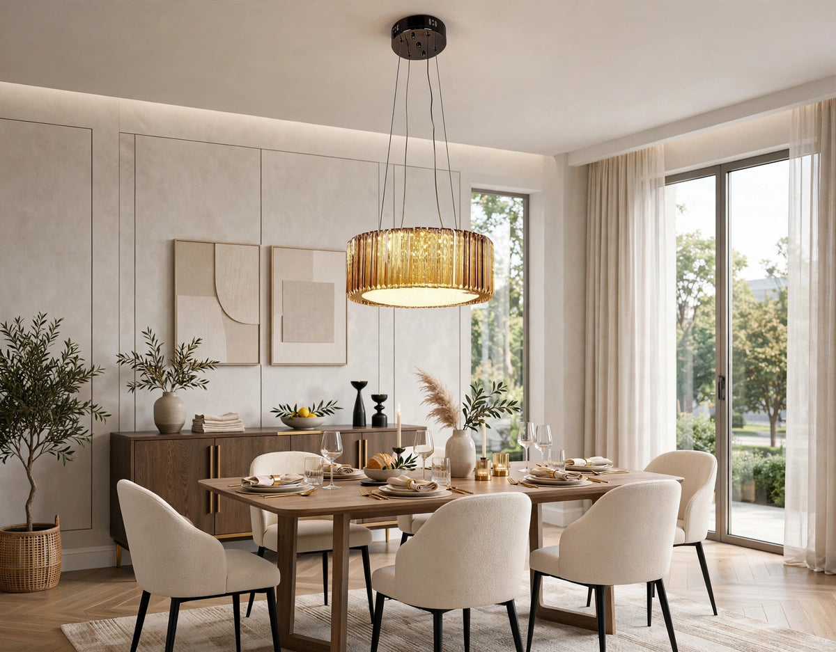 (TLD) Crystal Round Pendant Chandelier - 500 MM