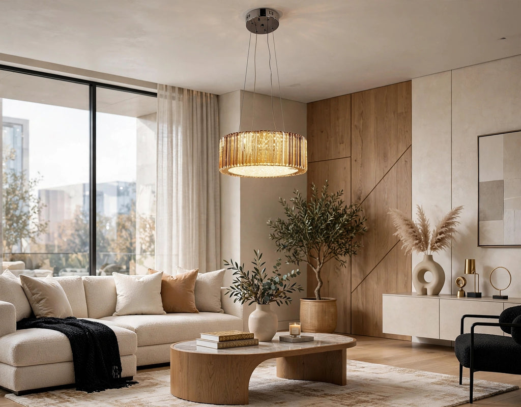 (TLD) Crystal Round Pendant Chandelier - 500 MM