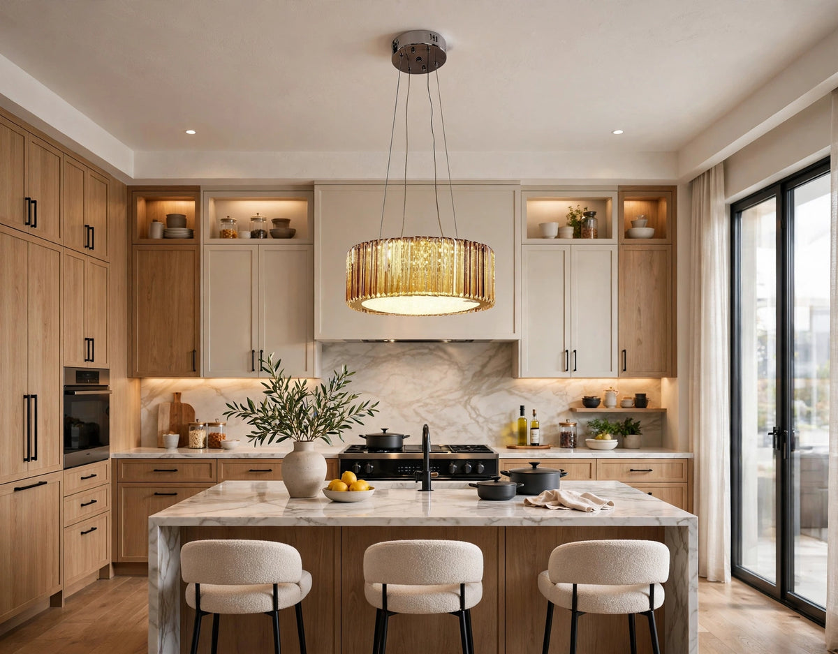 (TLD) Crystal Round Pendant Chandelier - 600