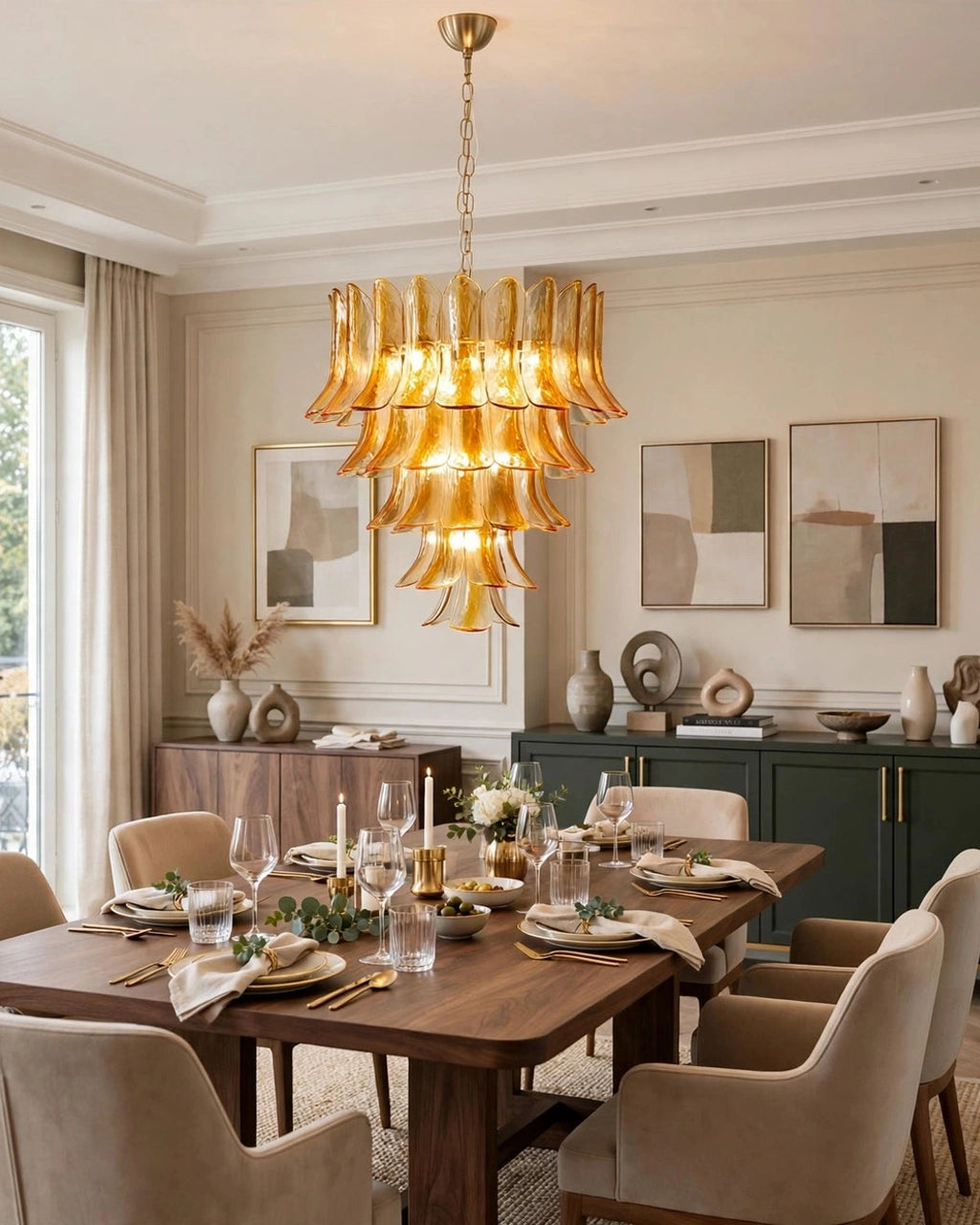 (TLD) Amber Cascade chandelier -600 MM (Copy)