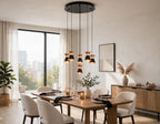(TLD) Rose Suspension Gold Pendant Light -9