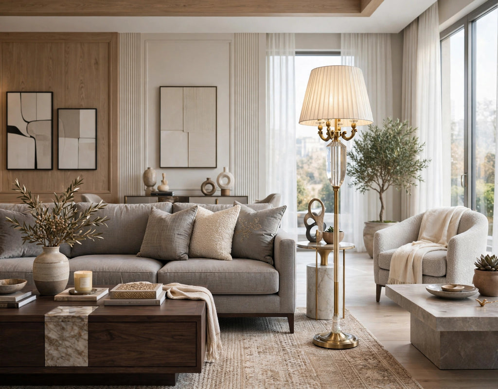 (TLD) Mordern Classic Crystal Floor Lamp