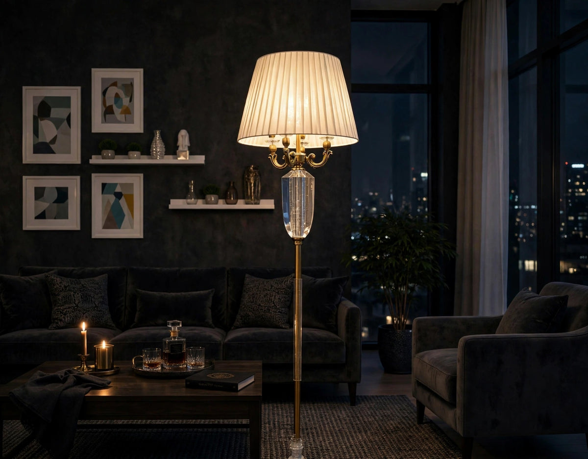 (TLD) Mordern Classic Crystal Floor Lamp