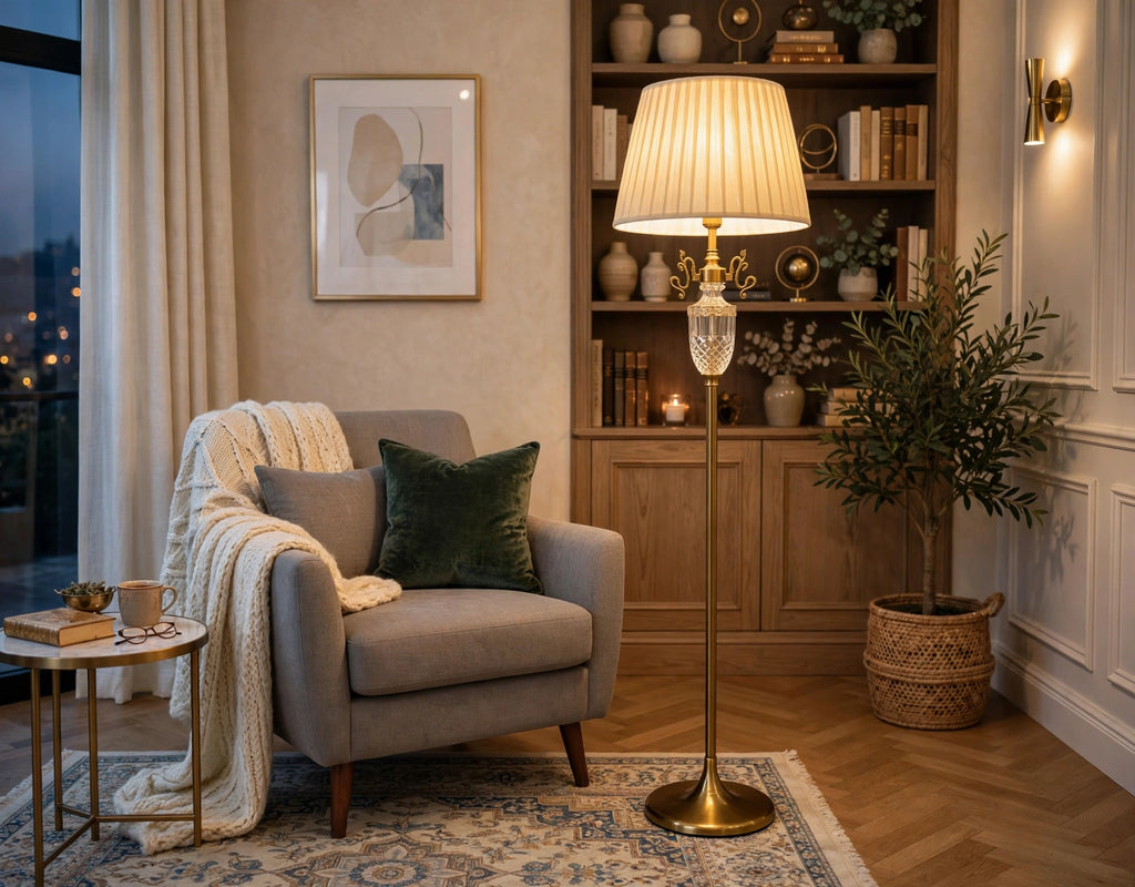 (TLD) Royal Slim - Diamond Crystal Floor Lamp
