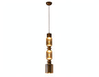 (TLD) Brass & Clear Glass Tower Pendant Light