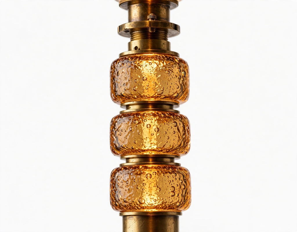 (TLD) Brass & Clear Glass Tower Pendant Light