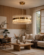 (TLD) Modern crystal ring  luxury gold chandelier - 800 MM