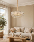 (TLD) Petals Aglow (Glass, Clear) Chandelier -800 MM