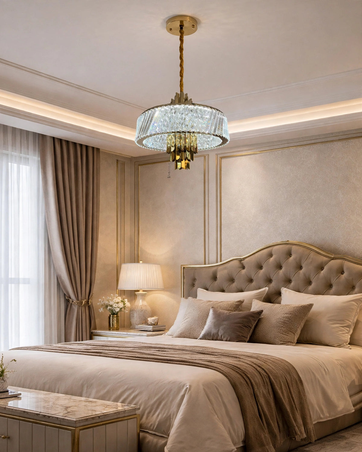 (TLD)  Round Crystal Chandelier -500MM