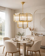 (TLD) Morden Prism Grand Chandelier – Layered Glass Rod Luxury