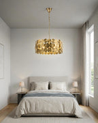 (TLD) 400 mm Golden Circular Plates Modern Chandelier