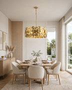 (TLD) 400 mm Golden Circular Plates Modern Chandelier
