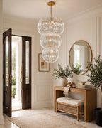 (TLD) Luxury Modern Crystal Double Height Chandelier