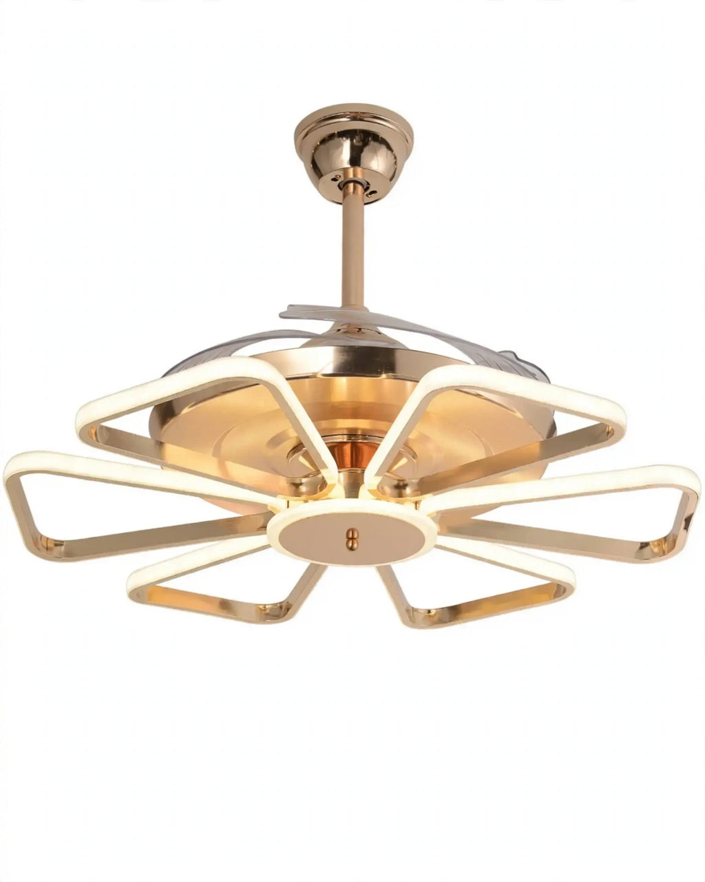 (TLD) Golden Spider Ray Retractable Fan Chandelier