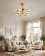 (TLD) Golden Spider Ray Retractable Fan Chandelier