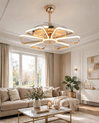 (TLD) Golden Spider Ray Retractable Fan Chandelier