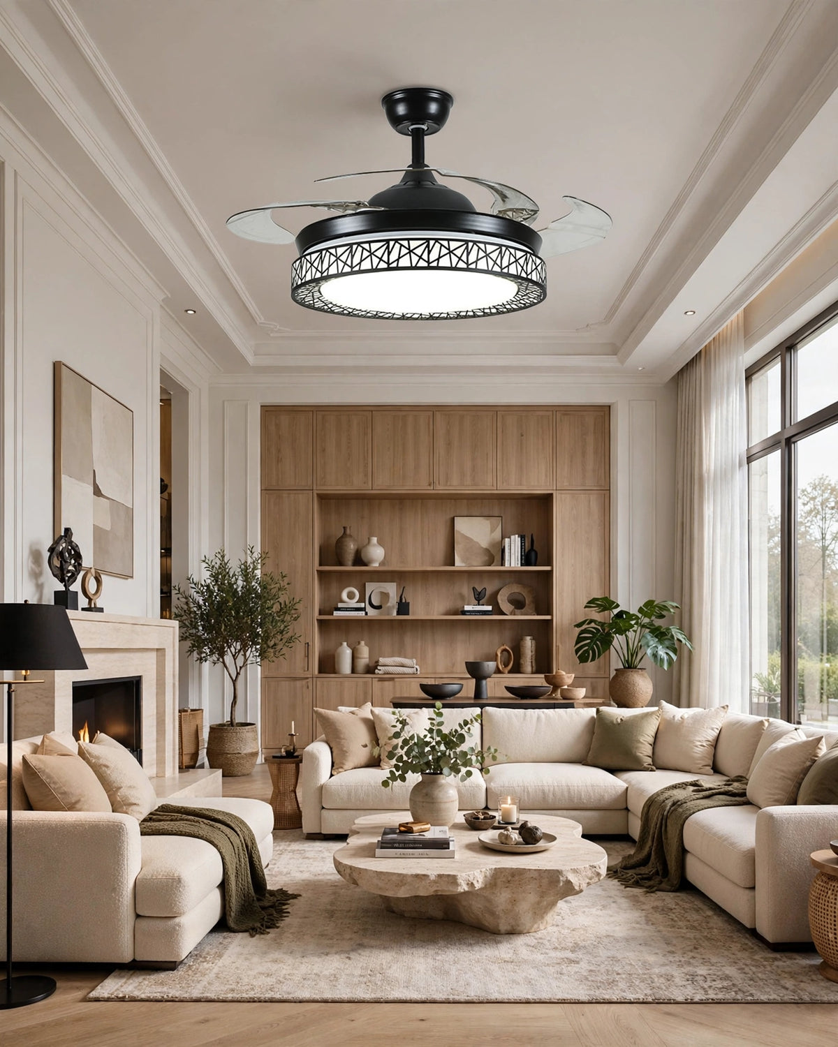 (TLD) Criss-Cross Drum Retractable Fan Light