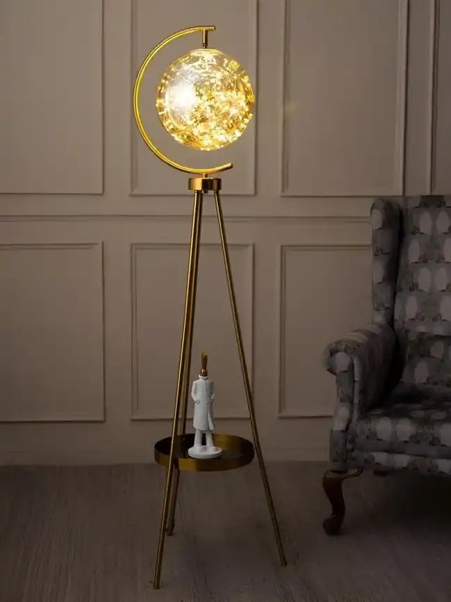 (TLD) Standerd Glass ball Tripod Floor Lamp