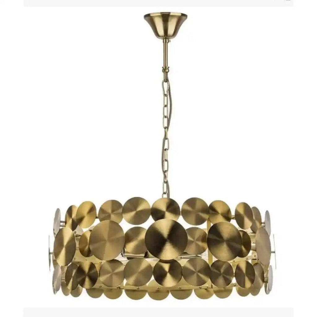 (TLD) 600 mm Golden Circular Plates Modern Chandelier