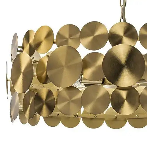 (TLD) 400 mm Golden Circular Plates Modern Chandelier