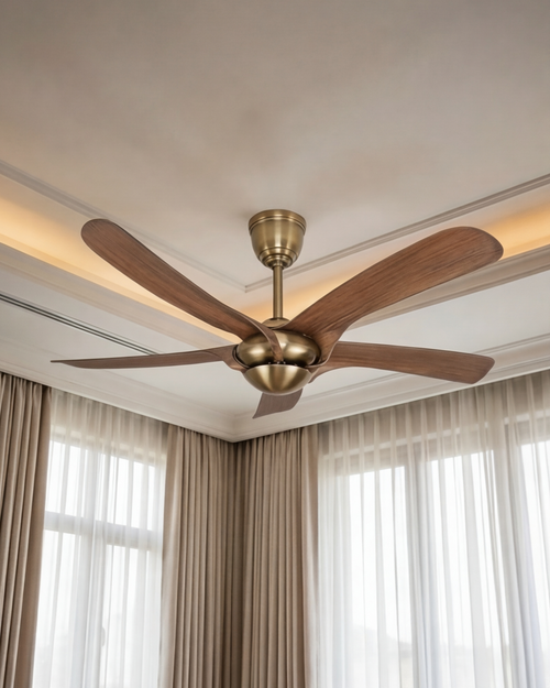 (TLD) The Aurelia Brass & Walnut Ceiling Fan