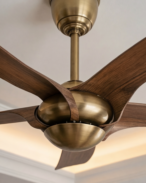 (TLD) The Aurelia Brass & Walnut Ceiling Fan