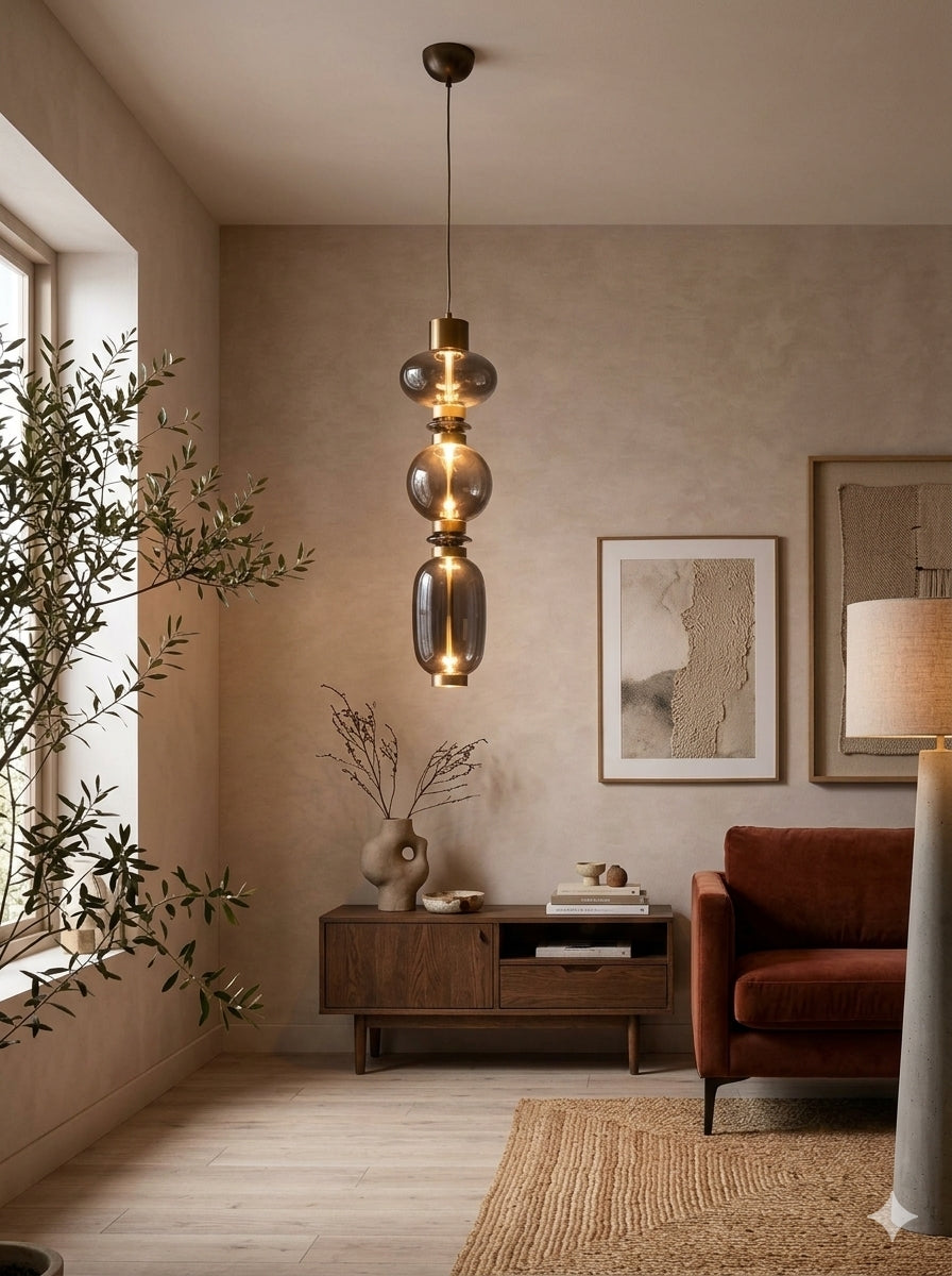 (TLD) Revius 3-Light Tiered Glass Pendant