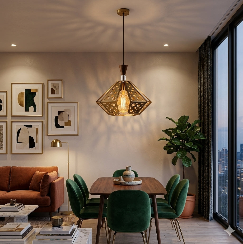 (TLD) Modern Gold Diamond Pendant Light