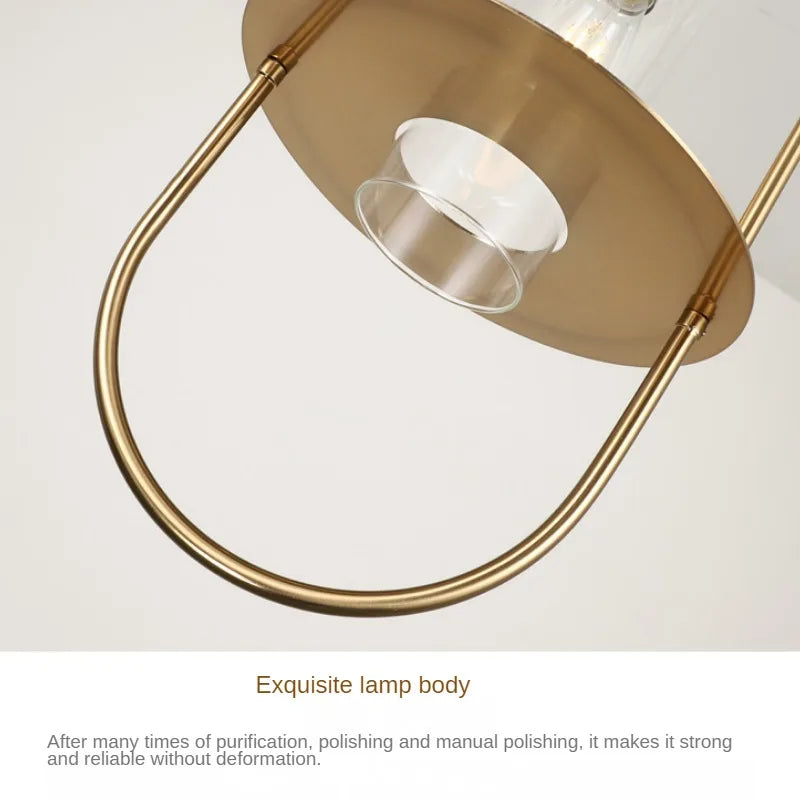 (TLD) Modern Gold Metal Cylinder Hanging Light
