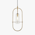 (TLD) Modern Gold Metal Cylinder Hanging Light