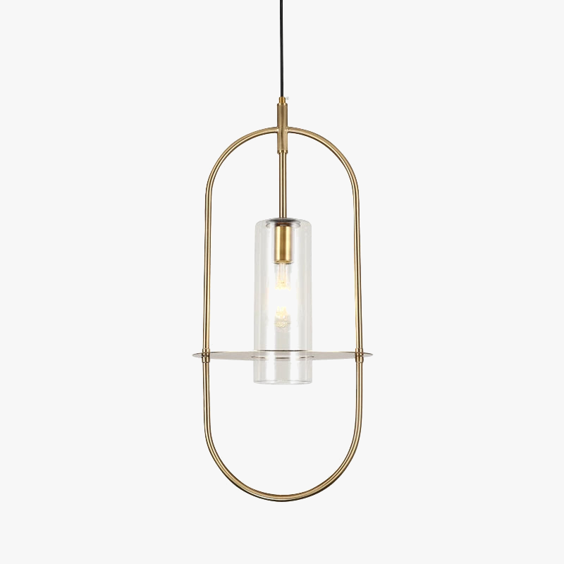 (TLD) Modern Gold Metal Cylinder Hanging Light
