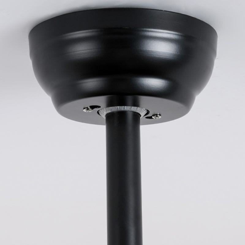 (TLD) Matte Black Retractable Ceiling Fan + Chandelier Light (with Remote Control)