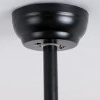 (TLD) Matte Black Retractable Ceiling Fan + Chandelier Light (with Remote Control)