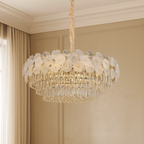 (TLD) Petals Aglow (Glass, Clear) Chandelier -800 MM